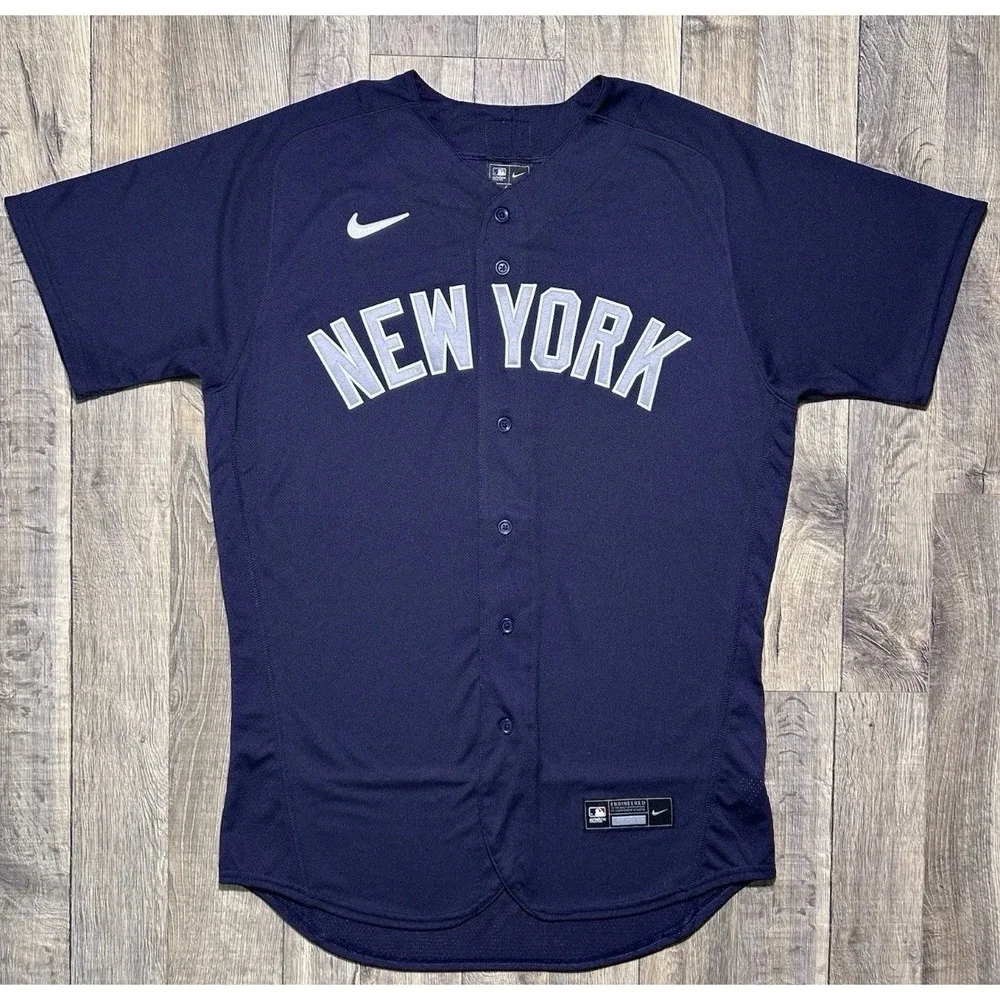 *New Nike New York Yankees Authentic Stitched Elite Baseball Jersey Mens 44 $335